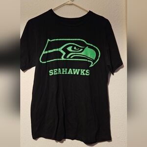 Seahawks Black and Green Short Sleeve Tee
